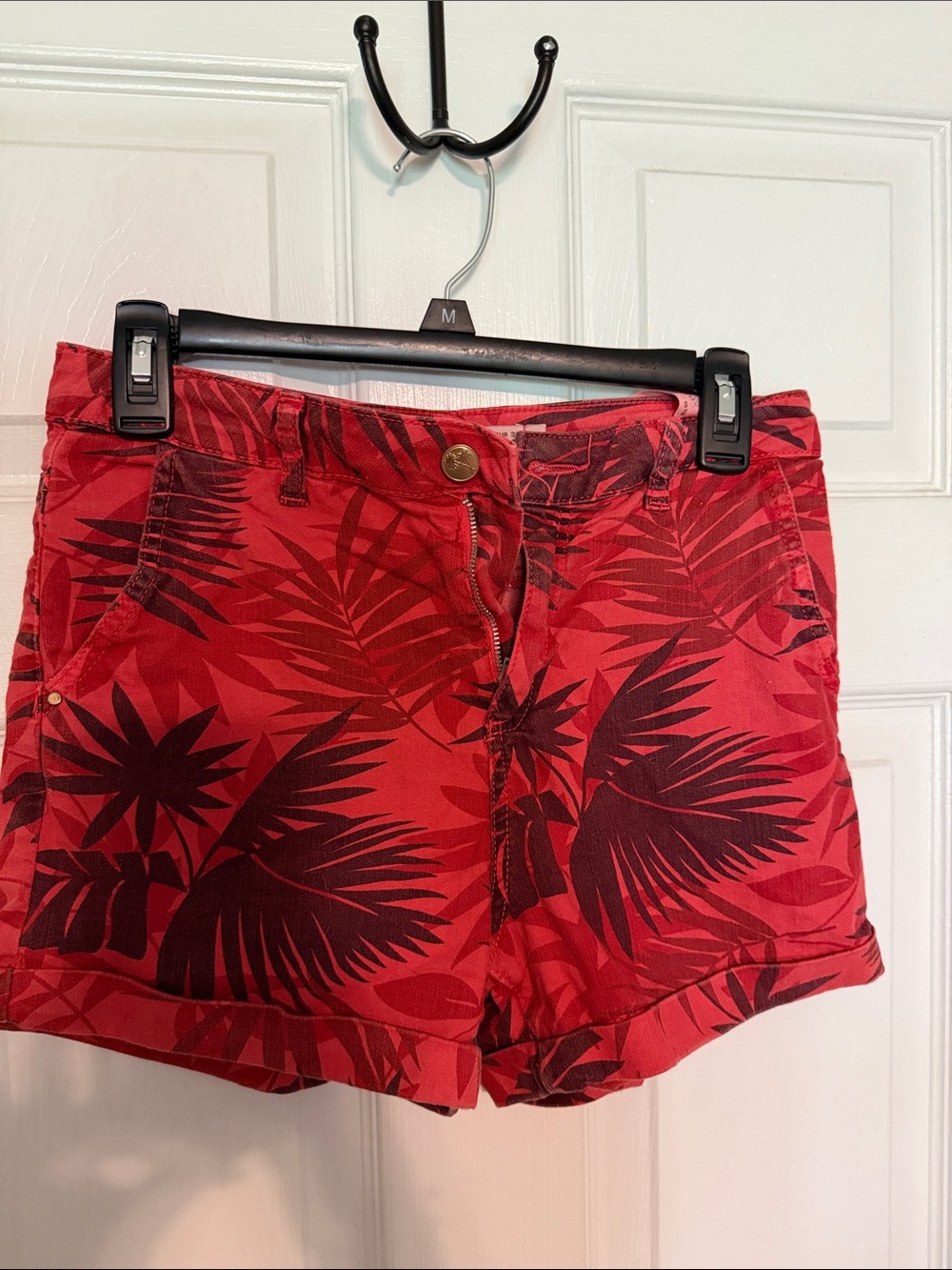 Zara high waisted shorts, tropical print